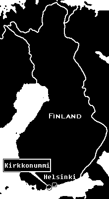 The map over Finland